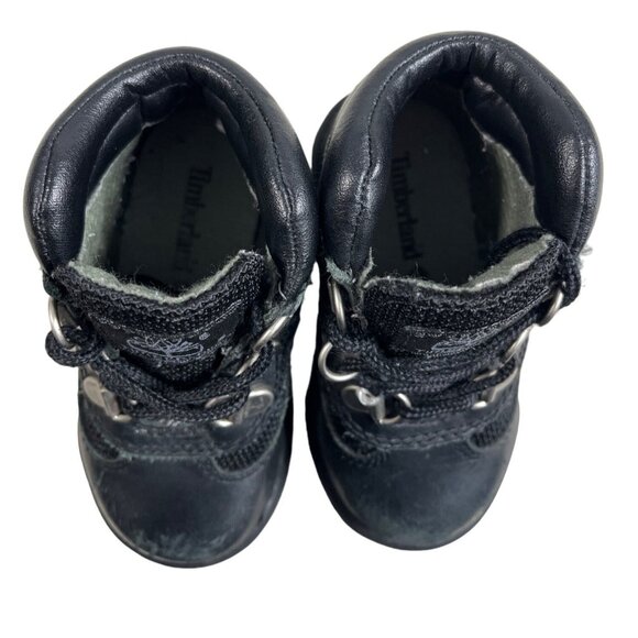 Timberland Toddler Black Leather & Mesh Boots Size 5.5 - Picture 8 of 10